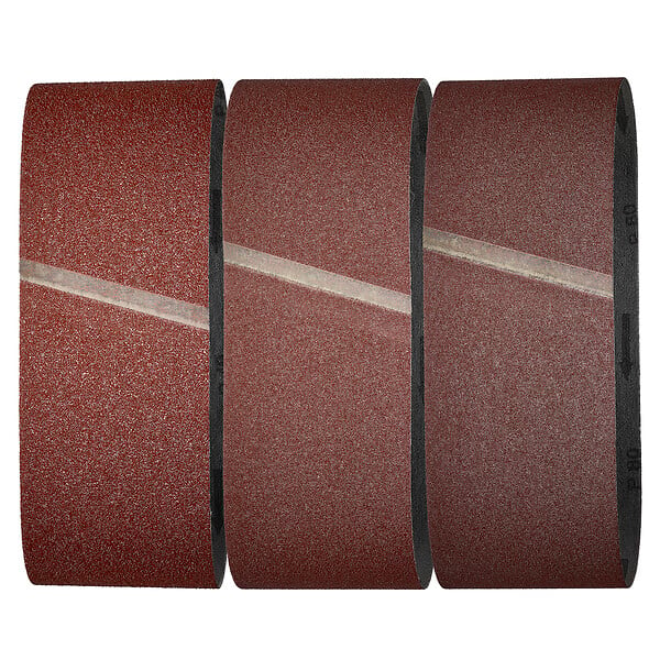 WOLFCRAFT - Bandes abrasives corindon - 5 pièces - 75x533mm - large