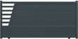 ELSEALU - Portail alu coulissant Cleo - Gris 7016STR - L.3750xH.1624mm - vignette