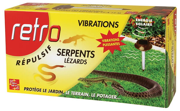 RETRO - Répulsif solaire vibrations serpents lézards - IP44 - 400m² - large