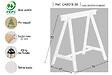 ASTIGARRAGA KIT LINE - Tréteau déco blanc pin massif - 72x70x41cm - vignette