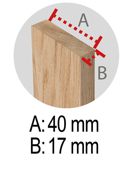 ASTIGARRAGA KIT LINE - Tréteau pin standard section 40x17mm - large