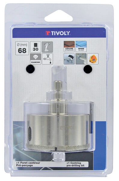 TIVOLY - 1 Scie cloche Diamond Ø35 - Queue cylindrique - large