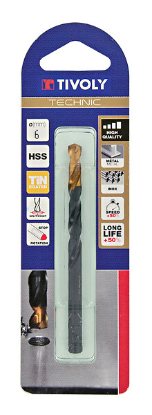 TIVOLY - Foret métal HSS TiN - 5,2mm - Cylindrique court - large