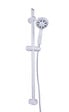 PERFECTLINE - Set de douche avec douchette 3 jets, flexible et barre de douche blanc - vignette