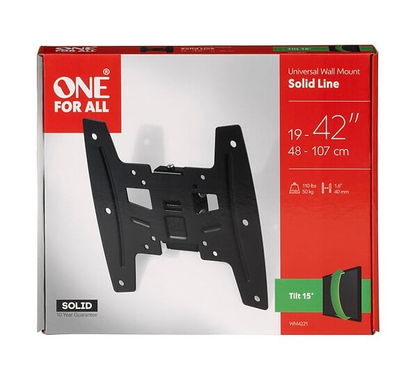 OFA - Support solid inclinable tilt 15 degrés 19 à 42 pouces 42à 107 cm - large
