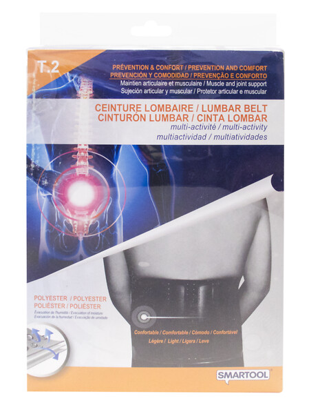 SMARTOOL - Ceinture lombaire taille 1 - à baleines - 65-85cm - large