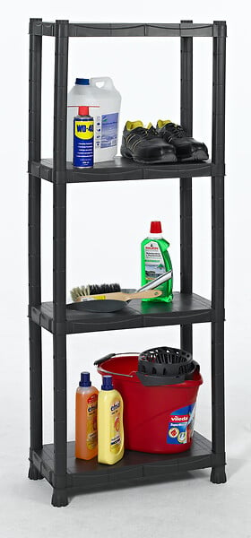 PLASTICA ALTOSELE - Etagère Kronos+ - 4 niveaux - L60xH143xP30cm - large