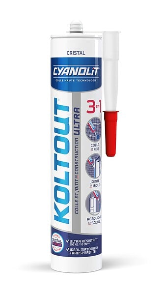 CYANOLIT - Colle de fixation cartouche transparent 290ml - large