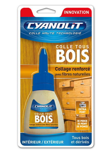 CYANOLIT - Colle bois cyanolit 54g - large
