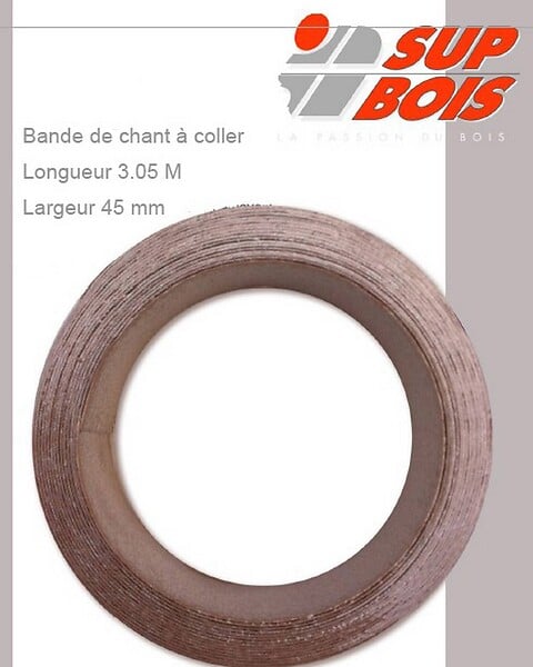 SUP BOIS - Chant à coller stratifié Chêne rustique 1x45mm L.3.05m - large