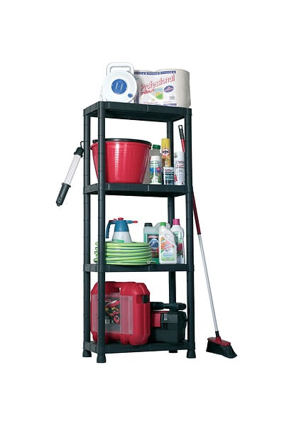 PLASTICA ALTOSELE - Etagère Kronos+ - 4 niveaux - L60xH143xP30cm - large