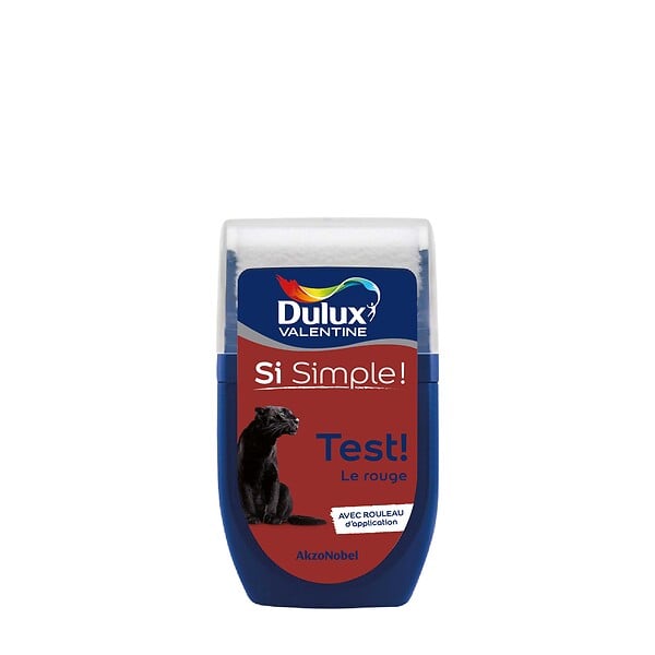 DULUX VALENTINE - Testeur peinture Si simple Le Rouge - 30ml - Satin - large