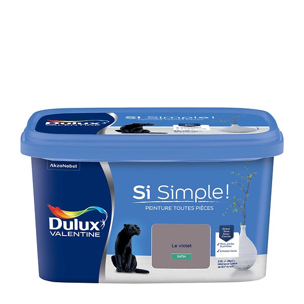 DULUX VALENTINE - Peinture Si Simple - Le Violet - Satin - 2,5L - large