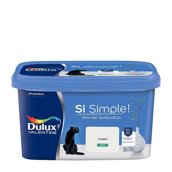 DULUX VALENTINE - Peinture Si Simple - L'Ivoire - Satin - 2,5L - large