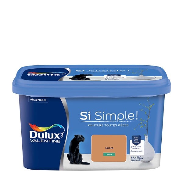 DULUX VALENTINE - Peinture intérieure Si Simple - L'Ocre - Satin - 2,5L - large