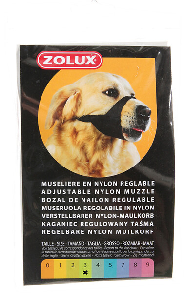 ZOLUX - Muselière nylon réglable taille 3 - Noir - Pour chien moyen - large