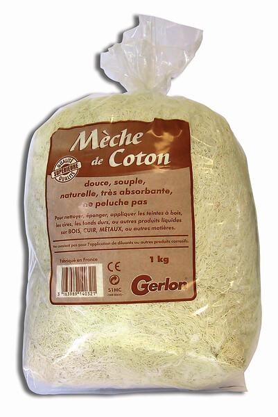 GERLON - Sachet de 1kg meche de coton - large