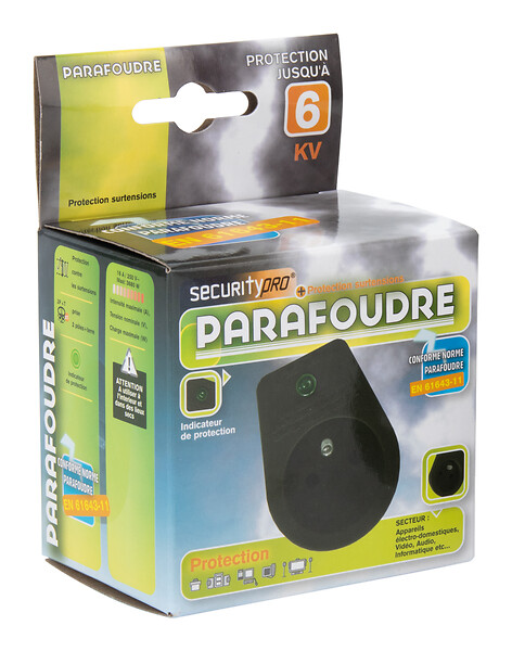 ZENITECH - Prise parafoudre noir - large