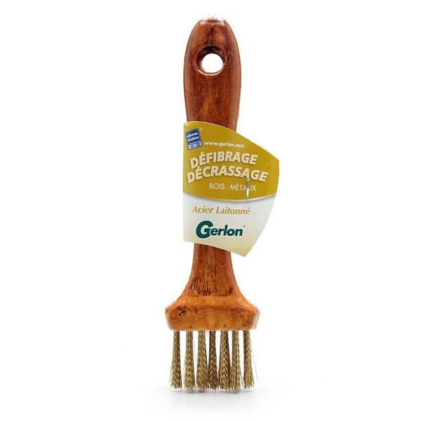 GERLON - Pinceau brosse acier laitonné - Nettoyage et décapage - large