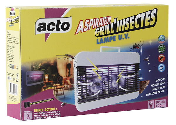 ACTO - Aspirateur à insectes UV - 29 W - Gris - large