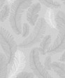 GRANDECO - Papier peint vinyle Plume - Gris - L.10.05xl.0.53m - vignette