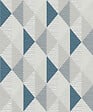 GRANDECO - Papier peint intissé Orion Motif losange - Bleu et blanc - vignette