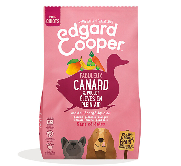 EDG COOPER - Croquettes Chiot Sans Céréales - Canard Poulet Frais - 2.5kg - large