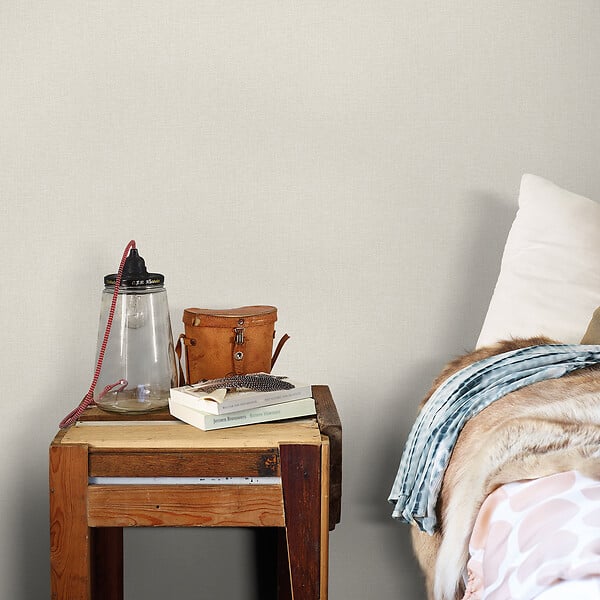 GRANDECO - Papier peint vinyle Uni perspective Beige - large