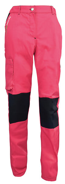 FASHION SECURITE - Pantalon de travail femme - Coton-polyester - PEP'S - Rose et noir - M - large