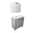 KINDFORD - Plan vasque Nama - Céramique - Blanc - 80cm - vignette