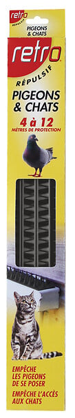 RETRO - Répulsif picots en plastique pour pigeons chats - large