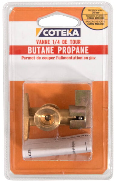 COTEKA - Vanne d'arrêt de tour butane propane - large