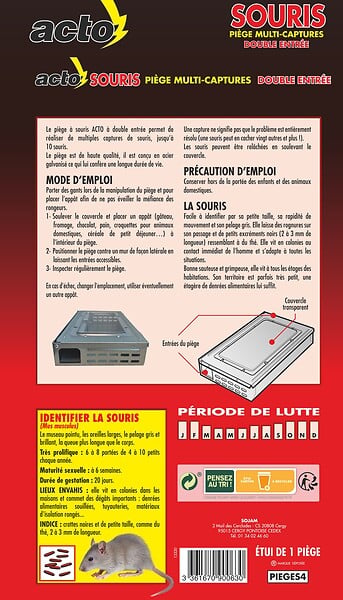 ACTO - Piège à souris multi captures - large