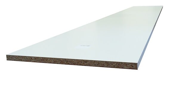 SUP BOIS - Tablette mélaminé coloris Blanc 2500x300x18mm - large