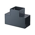 SUKI - Connecteur T poteau 7x7cm - Anthracite - H.9.5xL.20.5xP.15cm - vignette