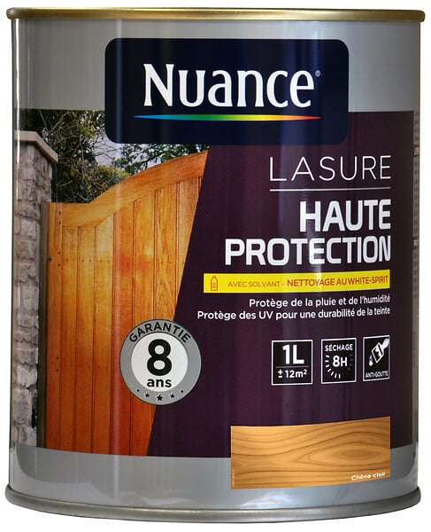 NUANCE - Lasure au solvant Haute protection - Chêne clair - 1L - large