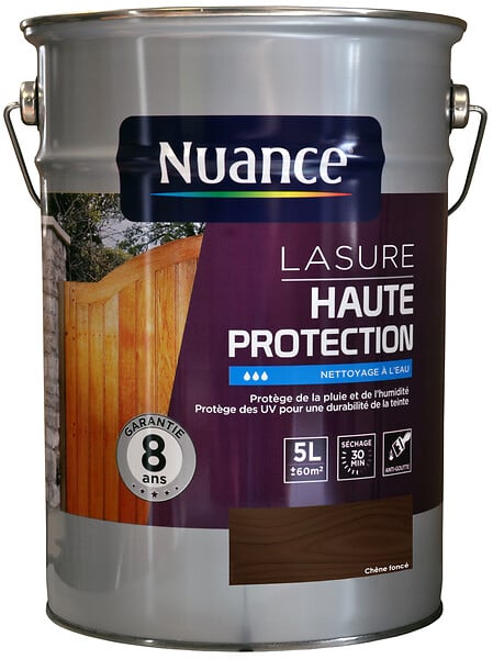 NUANCE - Lasure acrylique haute protection - Chêne foncé - 5L - large