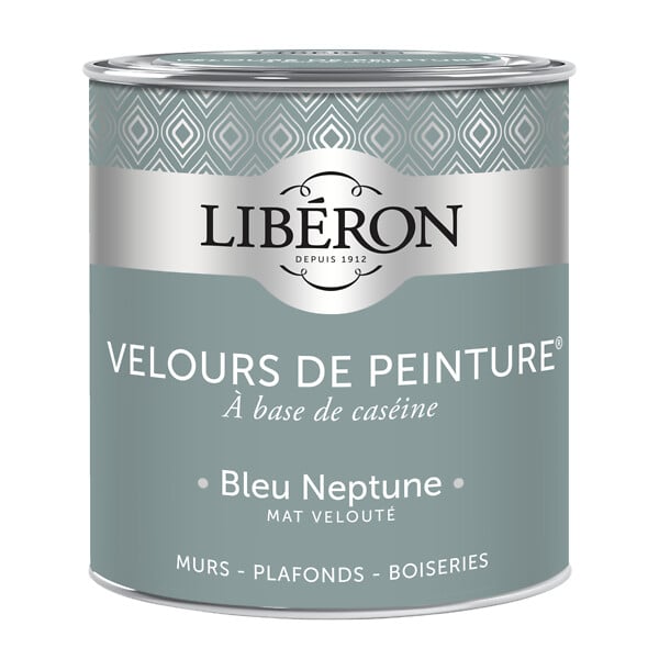 LIBERON - Peinture murale Velours de Peinture - Bleu Neptune - 0,5L - large