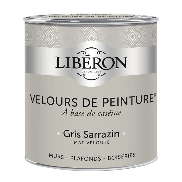 LIBERON - Peinture murale Velours de Peinture - Gris Sarrazin - 0,5L - large