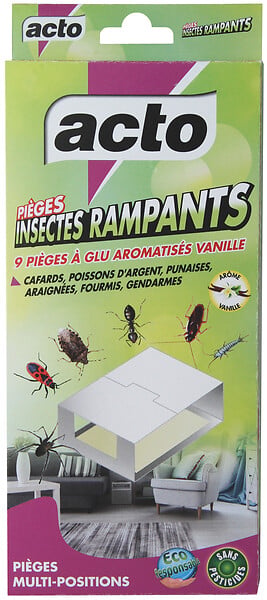 ACTO - Pièges à glu aromatisé vanille x9 - large