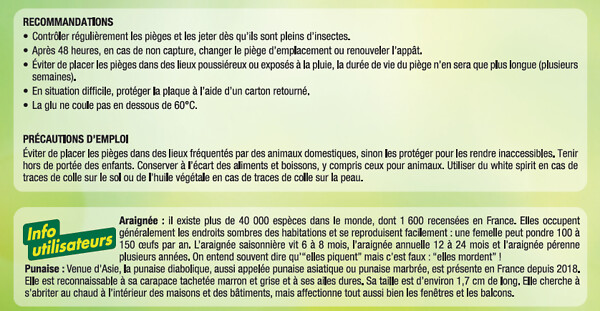 ACTO - Pièges à glu support bois spécial nuisibles rampants x2 - large