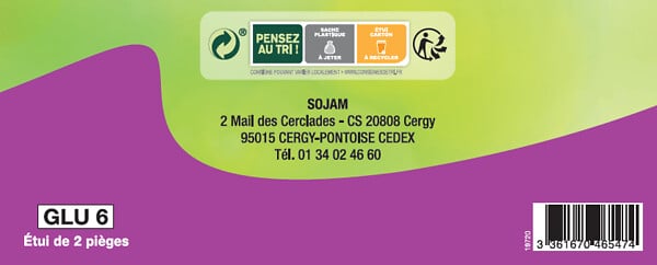 ACTO - Pièges à glu support bois spécial nuisibles rampants x2 - large