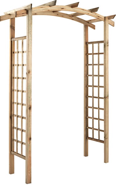 CERLAND - Pergola double en pin Arc - Naturel - L.160xH.228.5xP.72cm - large