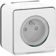 SCHNEIDER ELECTRIC - Prise de courant 2P+T étanche - Mureva Styl - Blanc - IP55 - vignette
