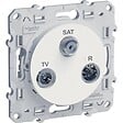 SCHNEIDER ELECTRIC - Prise TV/FM/SAT encastrable Odace Blanc 1 entrée à vis - vignette
