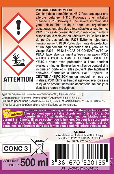 ACTO - Liquide concentré rampart à insectes 500gr - large