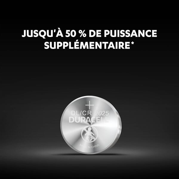 DURACELL - Pile bouton au lithium CR2025 - Lot 2 - 3V - large