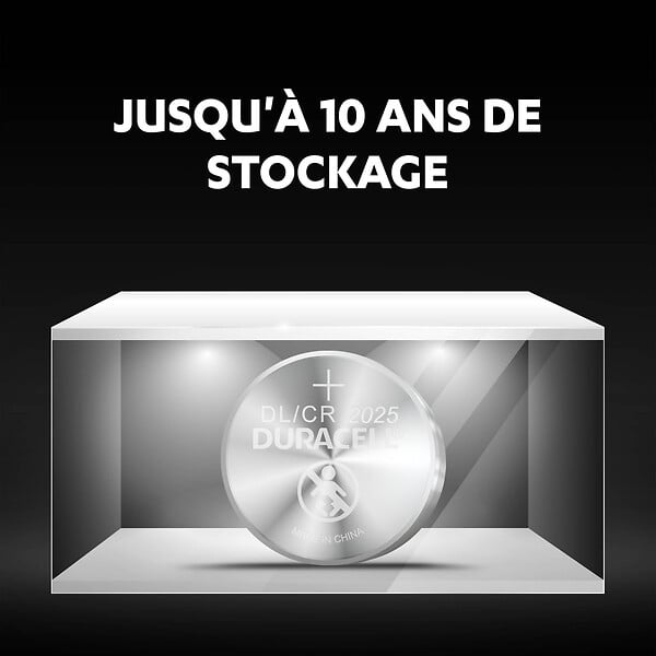 DURACELL - Pile bouton au lithium CR2025 - Lot 2 - 3V - large