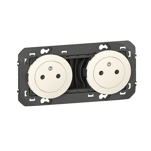 LEGRAND - Double prise 2P+T Surface Dooxie blanc 16A précâblée - large