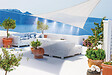JARDILINE - Voile d'ombrage triangulaire blanc avec brumisateur 3.60m - vignette